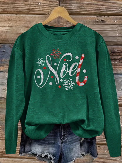 LittleMaylah™ Women’s Vintage Christmas Snowflake & Candy Cane Print