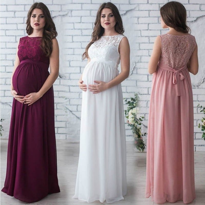 Maman™ Lace Sleeveless Maternity Dress