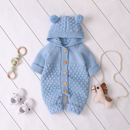 Bébé Hooded knitted jumpsuit