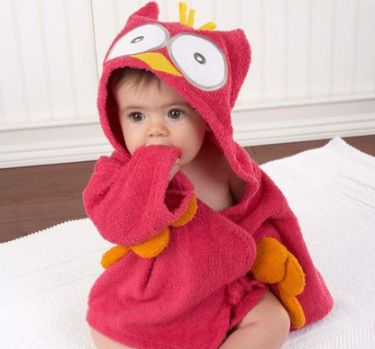 LittleMaylah™ Cartoon Cute Animal Modeling  Baby Bathrobes Cotton Children's Bathrobes Baby Hooded