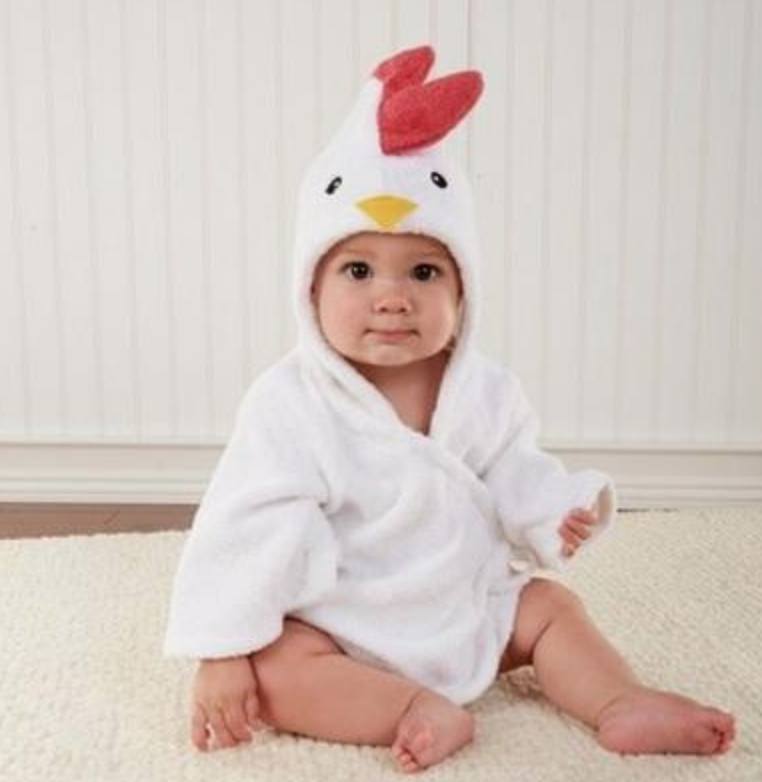 LittleMaylah™ Cartoon Cute Animal Modeling  Baby Bathrobes Cotton Children's Bathrobes Baby Hooded