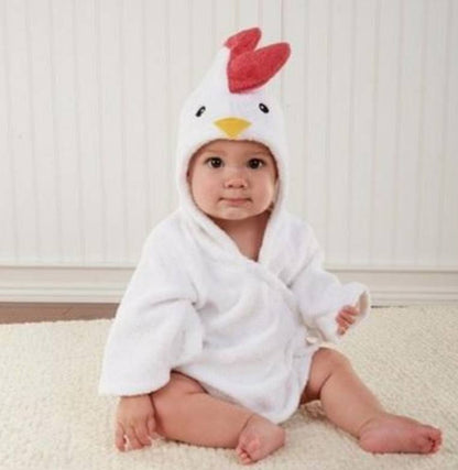 LittleMaylah™ Cartoon Cute Animal Modeling  Baby Bathrobes Cotton Children's Bathrobes Baby Hooded