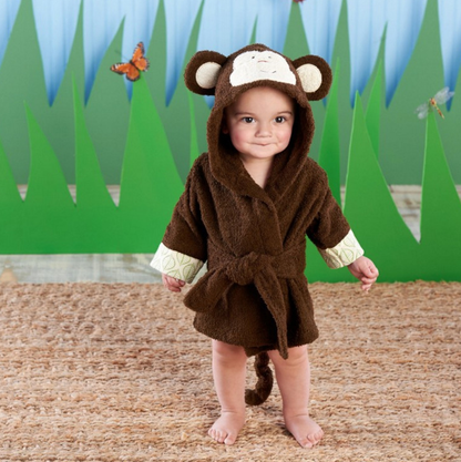 LittleMaylah™ Cartoon Cute Animal Modeling  Baby Bathrobes Cotton Children's Bathrobes Baby Hooded