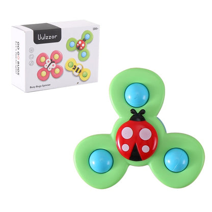 LittleMaylah™ Kids Gyro Insect Sucker Spinner Rattle Bathroom Bath Toys Table Dinner Appease Toys for Baby Toddlers