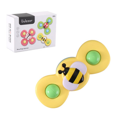 LittleMaylah™ Kids Gyro Insect Sucker Spinner Rattle Bathroom Bath Toys Table Dinner Appease Toys for Baby Toddlers