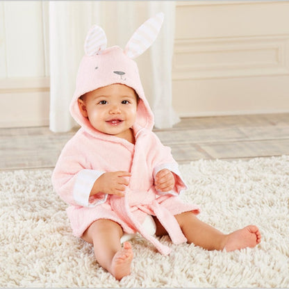 LittleMaylah™ Cartoon Cute Animal Modeling  Baby Bathrobes Cotton Children's Bathrobes Baby Hooded