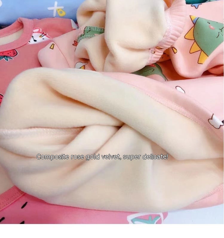 LittleMaylah™ Children's Thermal Underwear Suit Fleece-lined Thickened