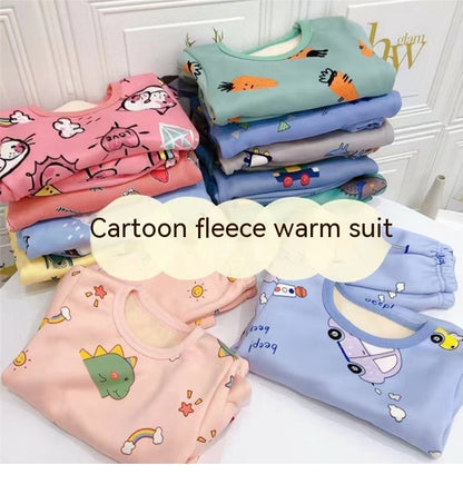 LittleMaylah™ Children's Thermal Underwear Suit Fleece-lined Thickened