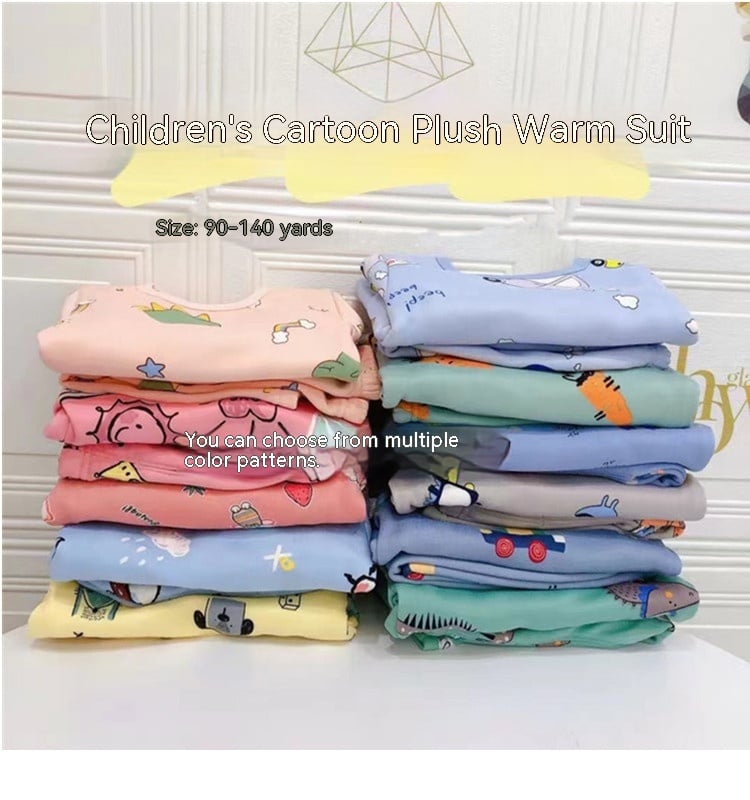 LittleMaylah™ Children's Thermal Underwear Suit Fleece-lined Thickened