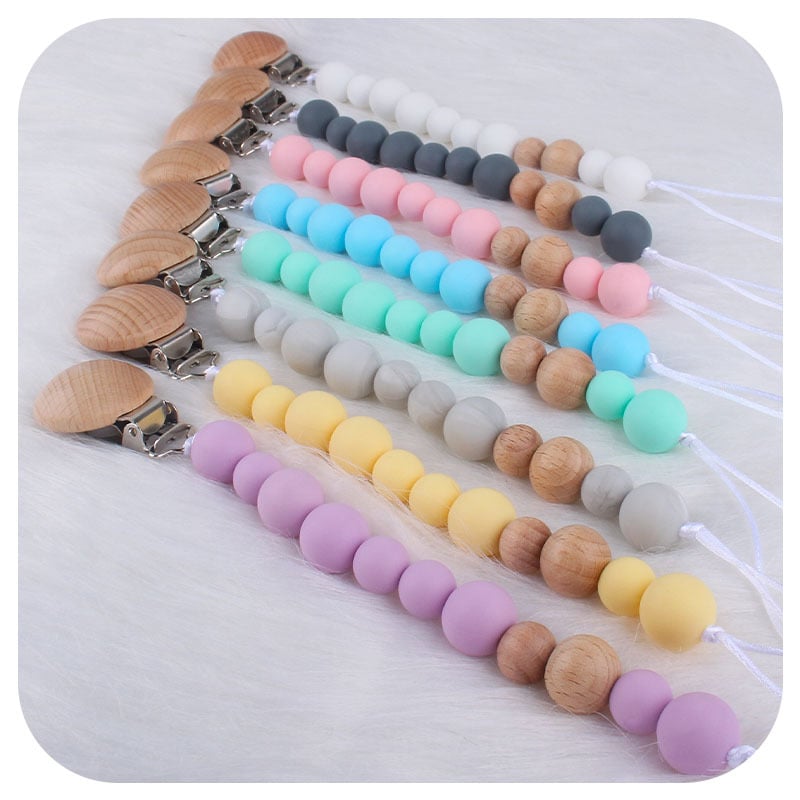 Pacifier Clip Silicone Nipple Chain