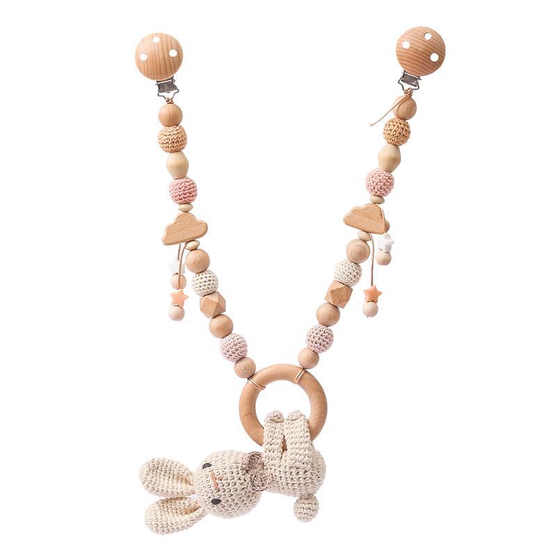 LittleMaylah™ Bunny Crib Hanging Music Toy – Soft Plush Pendant & Teething Rattle for Babies