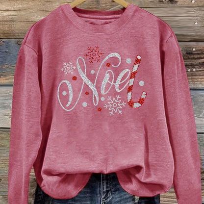 LittleMaylah™ Women’s Vintage Christmas Snowflake & Candy Cane Print