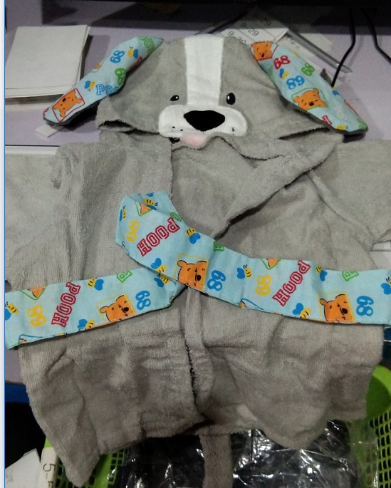 LittleMaylah™ Cartoon Cute Animal Modeling  Baby Bathrobes Cotton Children's Bathrobes Baby Hooded