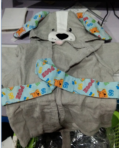 LittleMaylah™ Cartoon Cute Animal Modeling  Baby Bathrobes Cotton Children's Bathrobes Baby Hooded