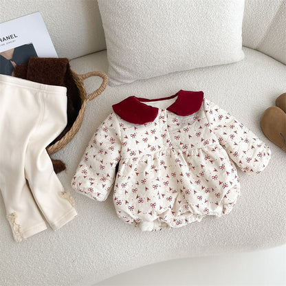 LittleMaylah™ Velvet Baby Bow Gown