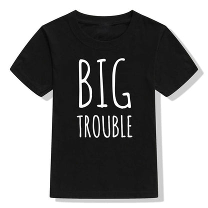 Big Trouble Little Trouble Cartoon Character Father And Son T-shirt Parent-child Outfit Top