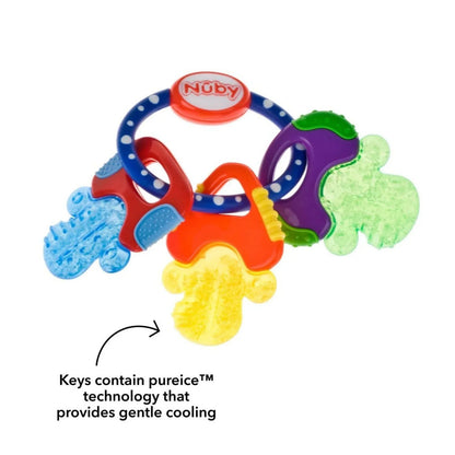 Nuby™ Icy Bite Keys Teether Toy – Soothing, Multi-Textured Teething Relief for Babies