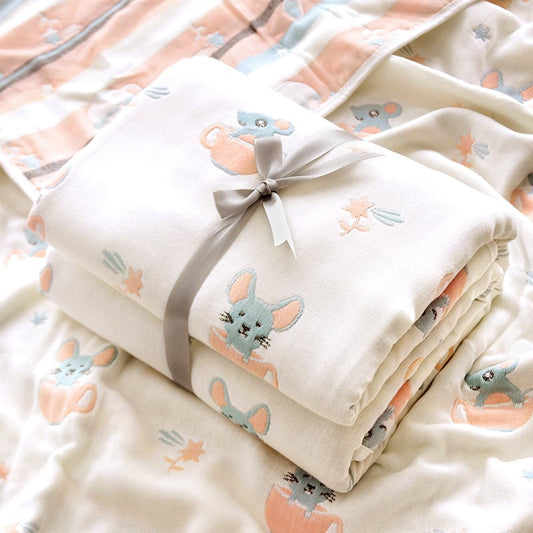 Pure Cotton Absorbent Baby Quilt Bath towel