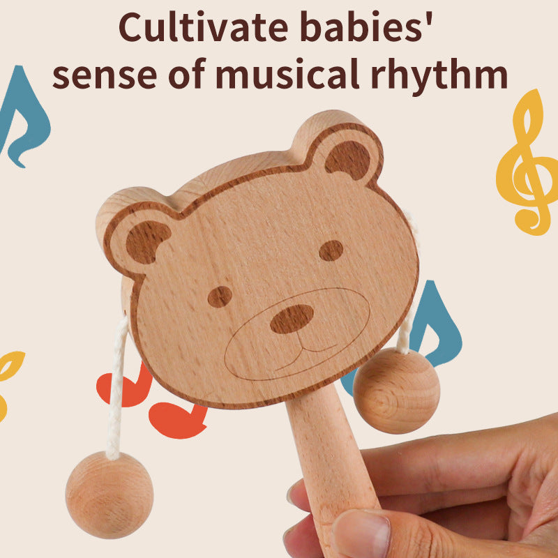 LittleMaylah™ Wooden Cartoon Baby Tambourine