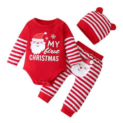 LittleMaylah™ Christmas Baby 3-Piece Outfit Set