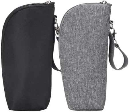 2pcs Insulated Baby Bottle Bags, Portable Breastmilk Storage Tote Thermal Feeding Pouch Holder Travel Carrier, Heat Preservation and Cold Preservation (2 Bottle Bags)