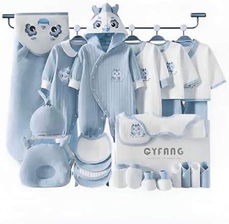 LittleMaylah™ 20-Piece Newborn Baby Clothes Gift Set (0–6 Months) – Unisex Essentials, All-Season Outfits, 100% Cotton