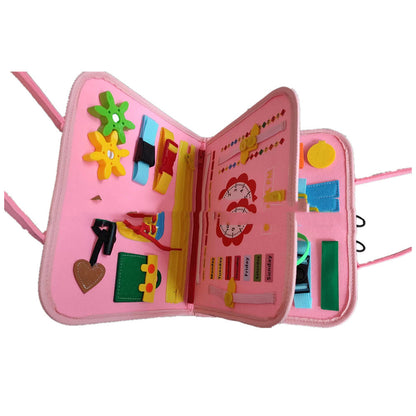 LittleMaylah™  Children's Busy Board Dressing And Buttoning Learning Baby Early Education Preschool Sensory Learning Toy