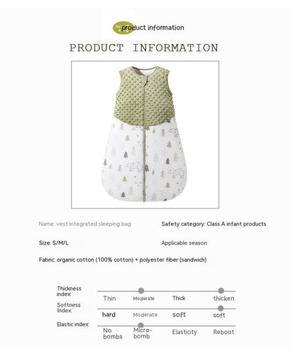 Maisie™ Pure Cotton Newborn Baby Supplies Vest-style Baby Sleeping Bag