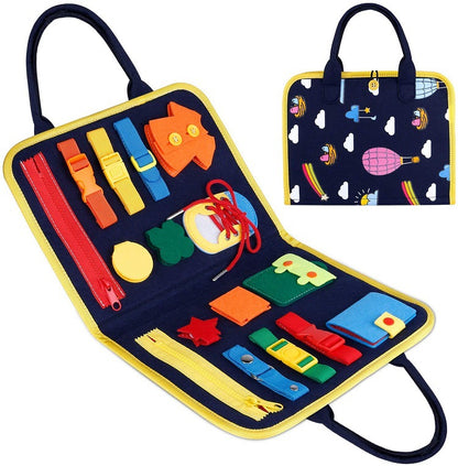 LittleMaylah™  Children's Busy Board Dressing And Buttoning Learning Baby Early Education Preschool Sensory Learning Toy