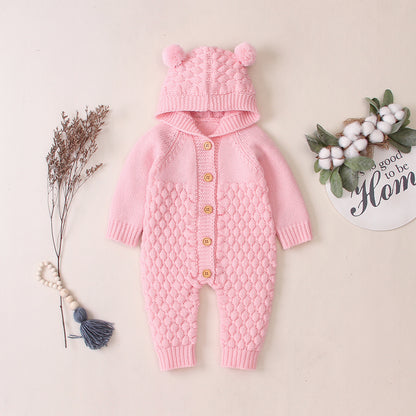 Bébé Hooded knitted jumpsuit