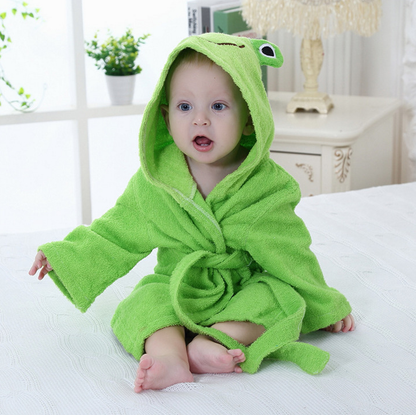 LittleMaylah™ Cartoon Cute Animal Modeling  Baby Bathrobes Cotton Children's Bathrobes Baby Hooded