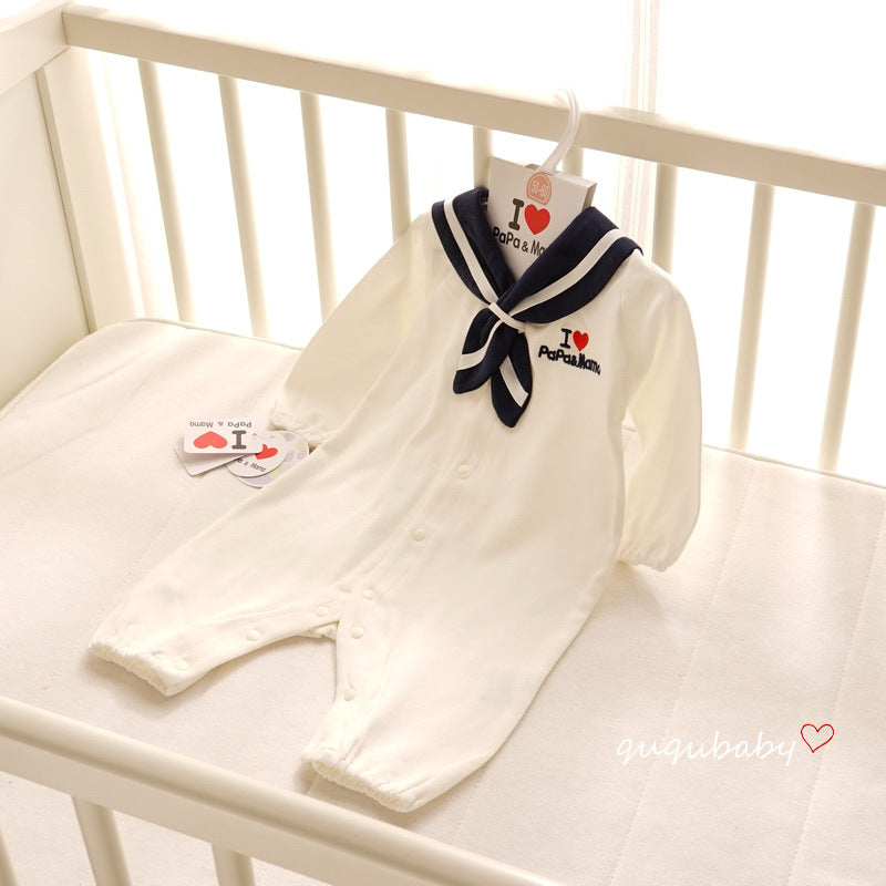 LittleMaylah™ Baby Nautical Onesie – Soft Cotton Sailor Outfit for Newborns