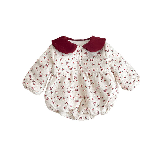 LittleMaylah™ Velvet Baby Bow Gown