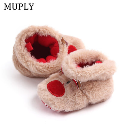 LittleMaylah™ Christmas Elk Baby Warm Shoes
