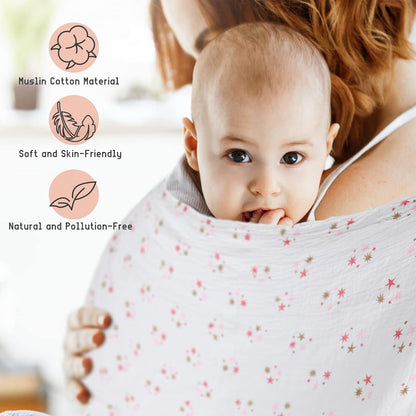 LittleMaylah™ Newborn Baby Girl Gift Set – Swaddle, Rattle & Essentials Gift Basket for Baby Showers & Gender Reveals