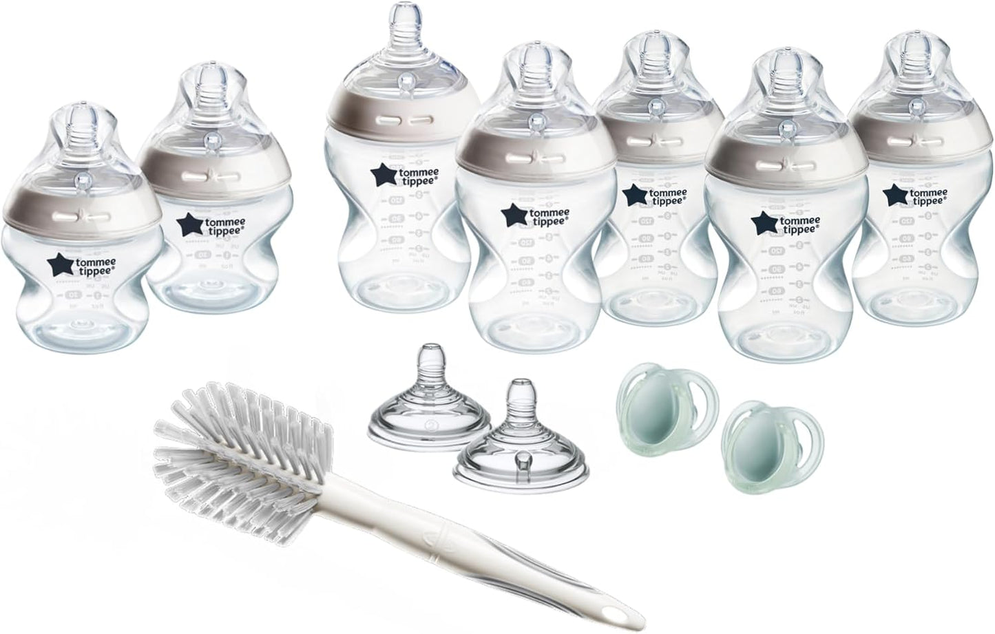Tommee Tippee Natural Start Baby Bottles for 0m+, Pack of 3 260ml Baby Bottles, with Slow Flow Breast-Like Teat for a Natural Latch, Self-Sterilising and BPA Free, Baby Feeding Essentials