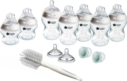Tommee Tippee Natural Start Baby Bottles for 0m+, Pack of 3 260ml Baby Bottles, with Slow Flow Breast-Like Teat for a Natural Latch, Self-Sterilising and BPA Free, Baby Feeding Essentials