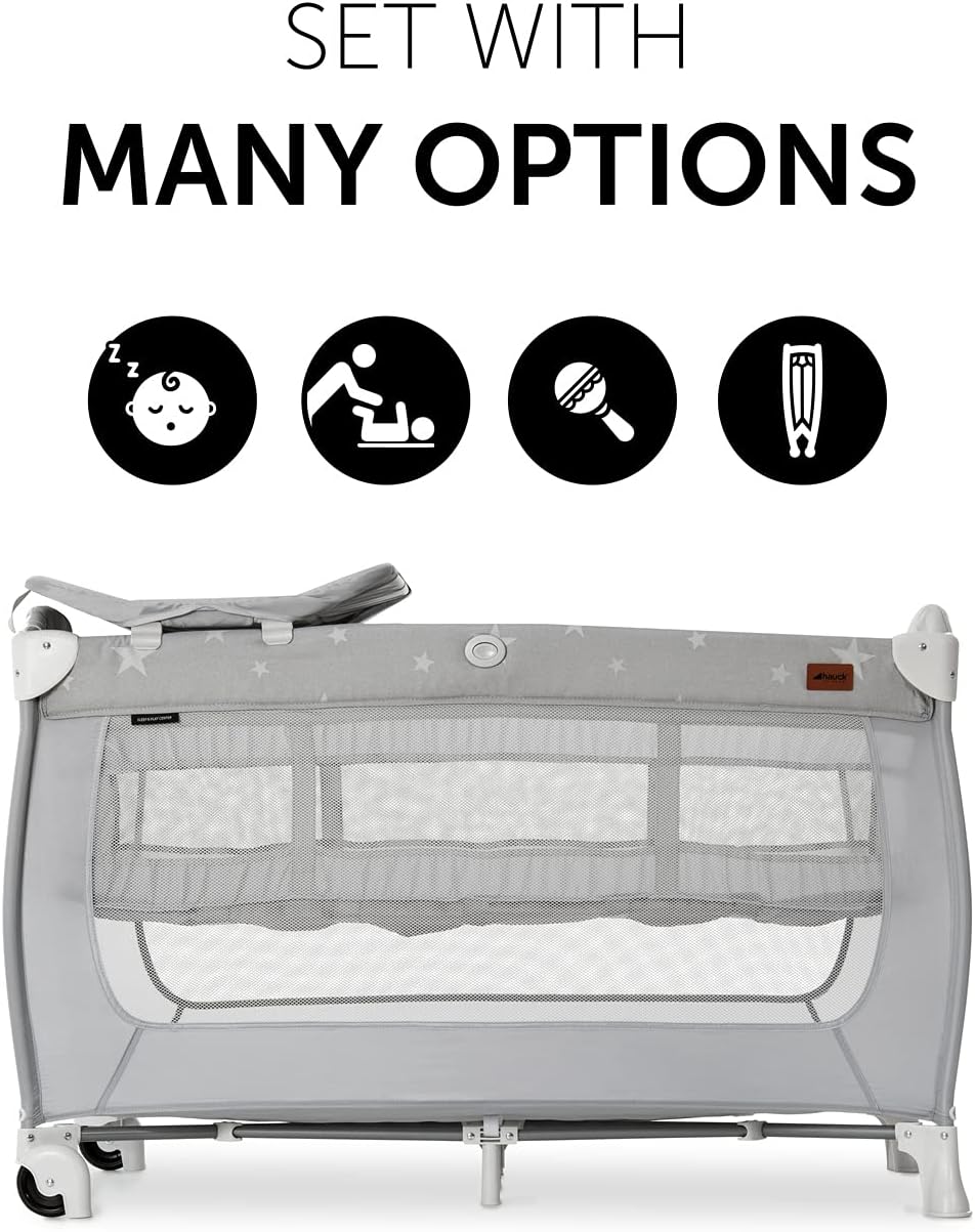 LittleMaylah™ | Hauck Sleep N Play Center, Stars – Travel Cot & Changing Station