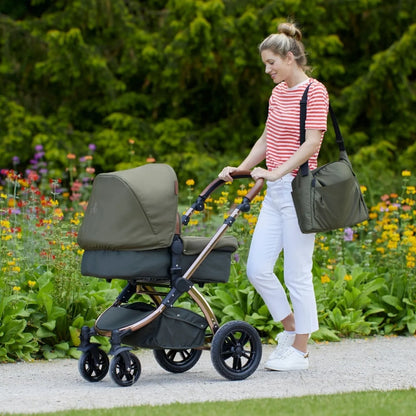 Ickle Bubba Stomp V4 2-in-1 Carrycot & Pushchair - Chrome/Blueberry/Blueberry