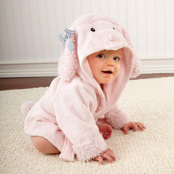 LittleMaylah™ Cartoon Cute Animal Modeling  Baby Bathrobes Cotton Children's Bathrobes Baby Hooded