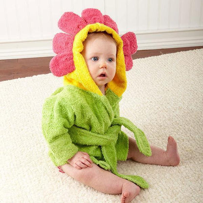 LittleMaylah™ Cartoon Cute Animal Modeling  Baby Bathrobes Cotton Children's Bathrobes Baby Hooded