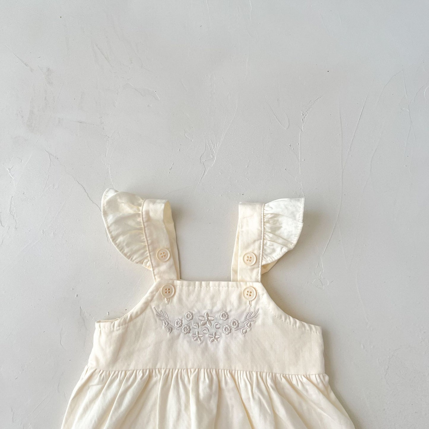 Baby Girl's Loose Adjustable Suspender Romper