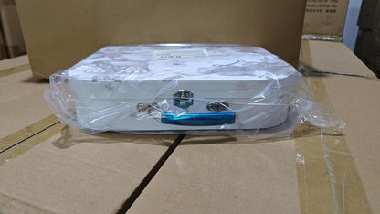 LittleMaylah™ Baby Gift Set for Boys Girls, 14PCS Baby Shower Gifts, Neutral Newborn Gifts Basket with Baby Blanket, Wooden Monthly Milestone Cards, Elephant Security Blanket (Grey, 14pcs)