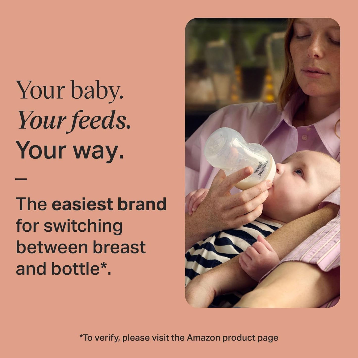 Tommee Tippee Natural Start Baby Bottles for 0m+, Pack of 3 260ml Baby Bottles, with Slow Flow Breast-Like Teat for a Natural Latch, Self-Sterilising and BPA Free, Baby Feeding Essentials