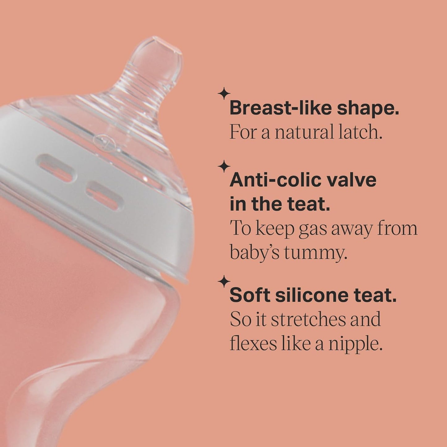 Tommee Tippee Natural Start Baby Bottles for 0m+, Pack of 3 260ml Baby Bottles, with Slow Flow Breast-Like Teat for a Natural Latch, Self-Sterilising and BPA Free, Baby Feeding Essentials