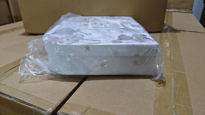 LittleMaylah™ Baby Gift Set for Boys Girls, 14PCS Baby Shower Gifts, Neutral Newborn Gifts Basket with Baby Blanket, Wooden Monthly Milestone Cards, Elephant Security Blanket (Grey, 14pcs)