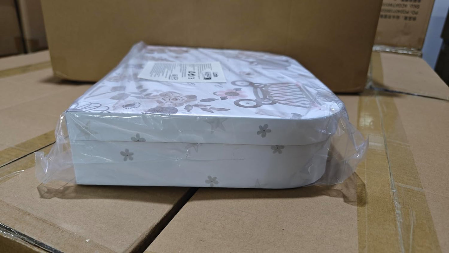 LittleMaylah™ Baby Gift Set for Boys Girls, 14PCS Baby Shower Gifts, Neutral Newborn Gifts Basket with Baby Blanket, Wooden Monthly Milestone Cards, Elephant Security Blanket (Grey, 14pcs)