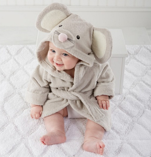 LittleMaylah™ Cartoon Cute Animal Modeling  Baby Bathrobes Cotton Children's Bathrobes Baby Hooded