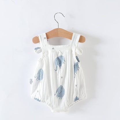 LittleMaylah™ Baby Girl Triangle Romper