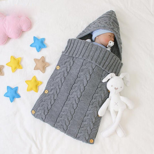 LittleMaylah™ Newborn Knit Sleeping Bag Clothes Infant Baby Pure Color Hold Blanket